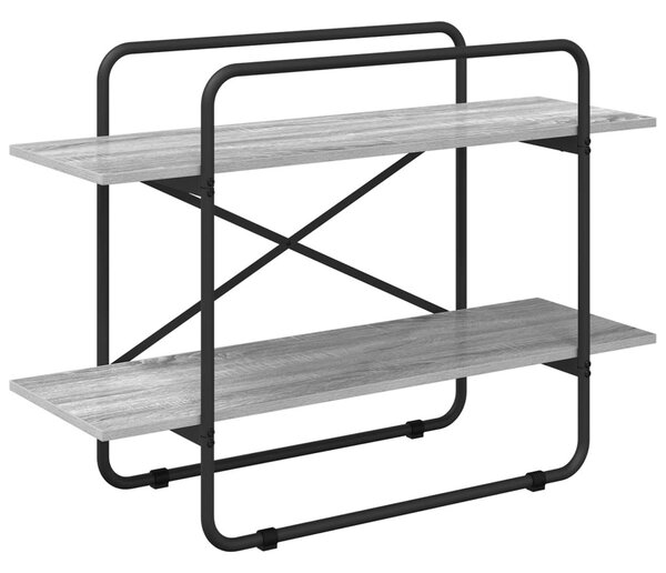 Könyvespolc 2 szintes 100 x 35 x 70 cm PB Szürke Sonoma