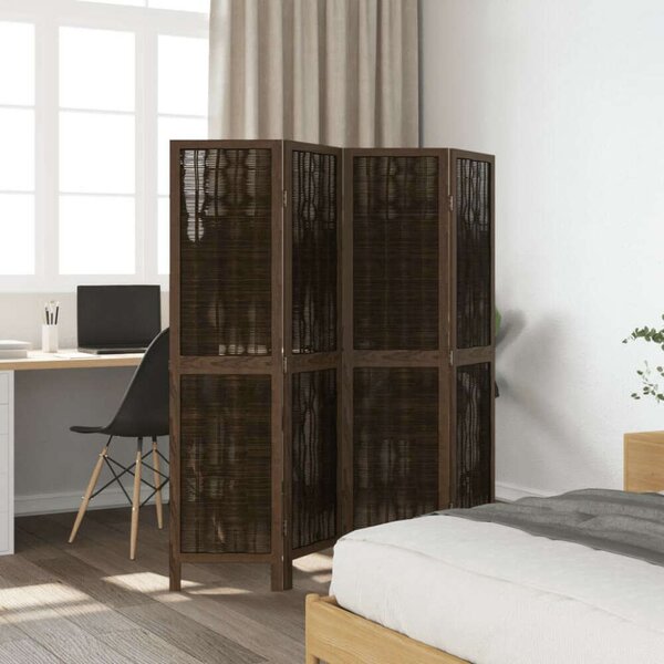 VidaXL 4 Paneles Térelválasztó - Tömör Császárfa - 140-145x160 cm