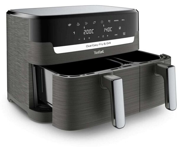 Tefal EY905B10 Dual Easy Fry & Grill Forrólevegős sütő 2700W, Fekete