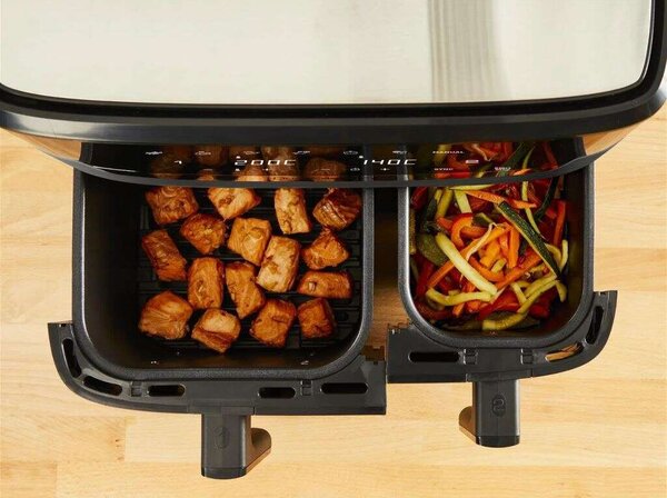 Tefal EY905B10 Dual Easy Fry & Grill Forrólevegős sütő 2700W, Fekete