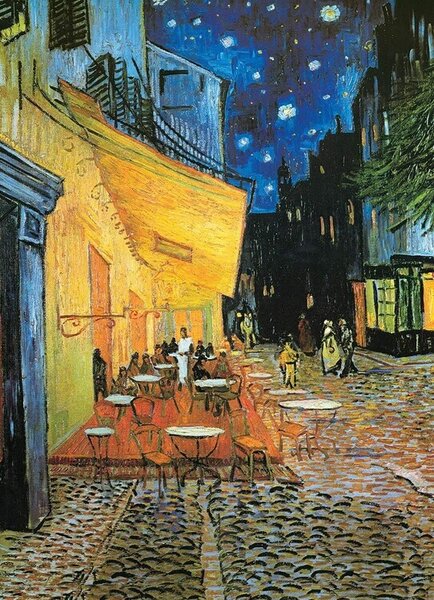Művészeti nyomat Éjszakai Kávézó terasz, Vincent van Gogh, (40 x 50 cm)
