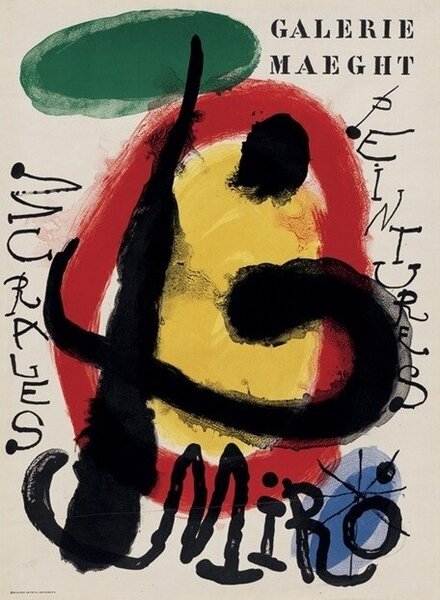 Murales peintures Festmény reprodukció, Joan Miró, (60 x 80 cm)