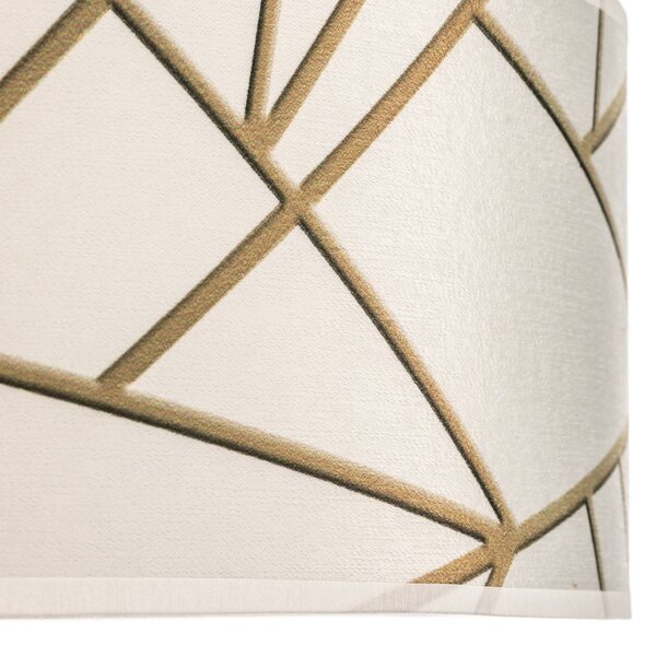 Eko-Light Zulu mennyezeti világítás fehér/arany, kerek, dimmelhető, Sárgaréz / arany, Nappali / Étkező, Textil / szövet / selyem, Modern