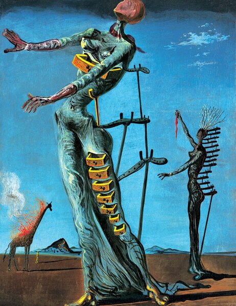 Salvador Dali - Girafe En Feu Festmény reprodukció, Salvador Dalí, (50 x 70 cm)