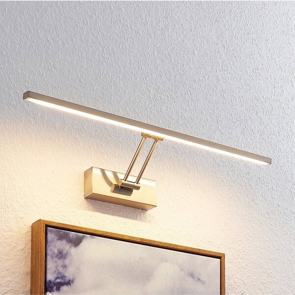 Lucande Thibaud LED kép világítás, nikkel, 51,4 cm, Alu / szürke / cink, Nappali / Étkező, fém, Modern