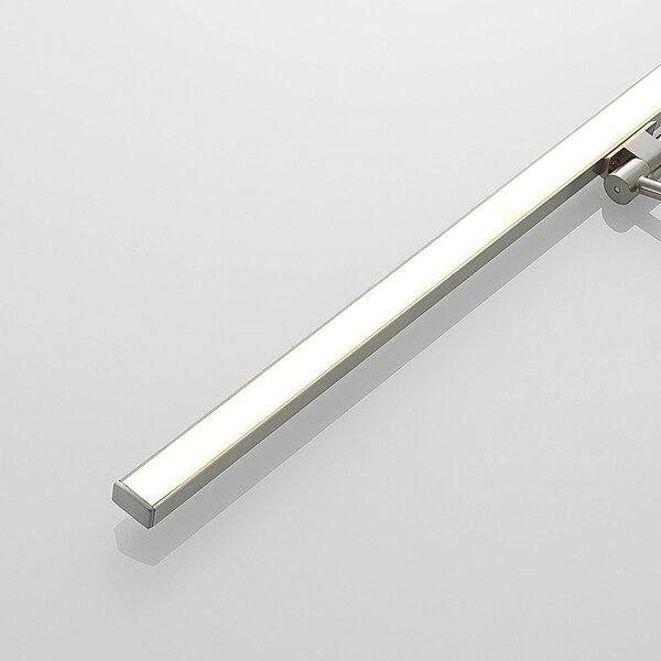 Lucande Thibaud LED kép világítás, nikkel, 51,4 cm, Alu / szürke / cink, Nappali / Étkező, fém, Modern