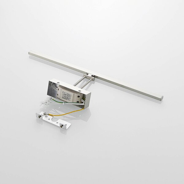 Lucande Thibaud LED kép világítás, nikkel, 51,4 cm, Alu / szürke / cink, Nappali / Étkező, fém, Modern