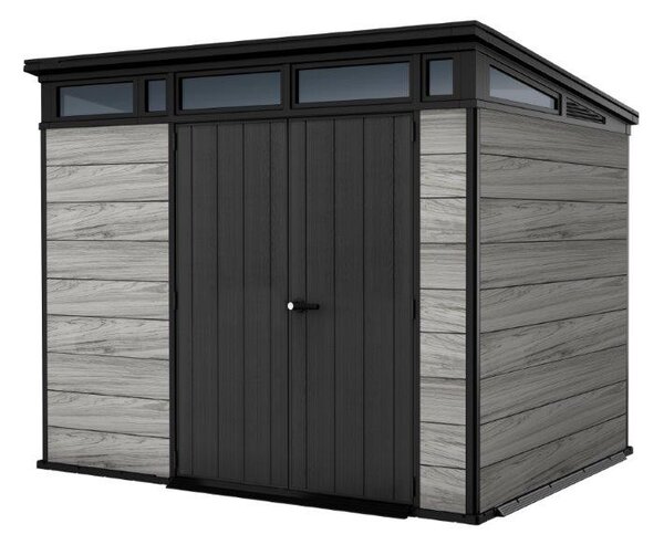 Kerti ház Keter PENT Signature 9x7 Storm Grey, padlóval