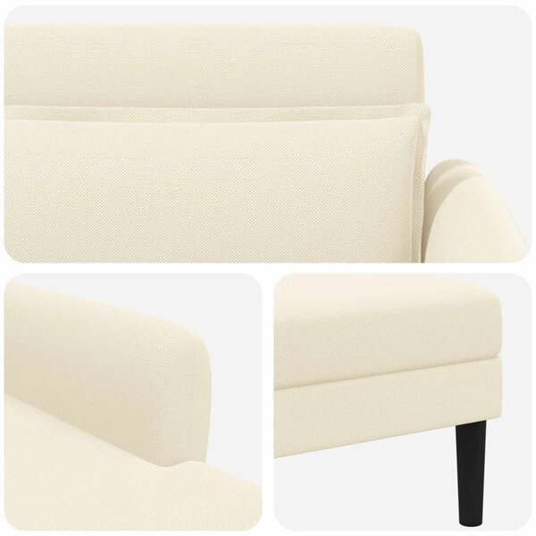 Sezlon Krémszínű Szemcsés bársony
