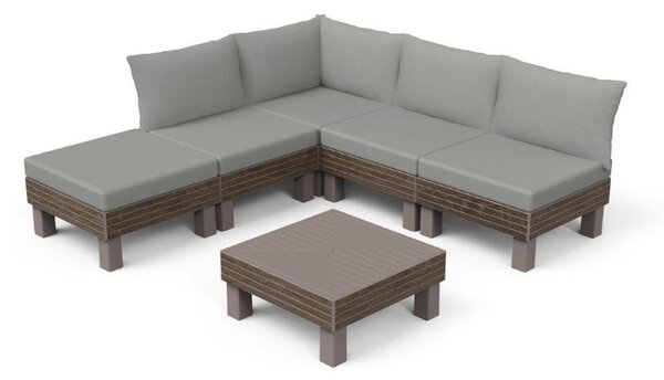 Keter Elements 5 személyes moduláris kerti bútor szett walnut