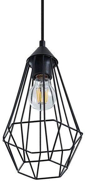 Lindby függőlámpa Eldarion, 90 cm, 3 lámpás, fa, E27, dimmelhető, Világos fa, Nappali / Étkező, fém, Vidéki otthon / Rusztikus