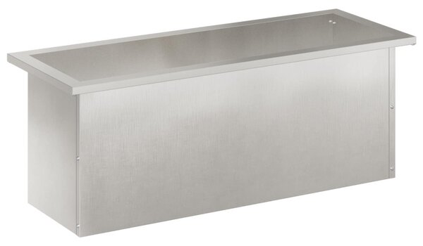 Led-es kerti virágláda Ezüst 30 x 80 x 30 cm Rozsdamentes Acél