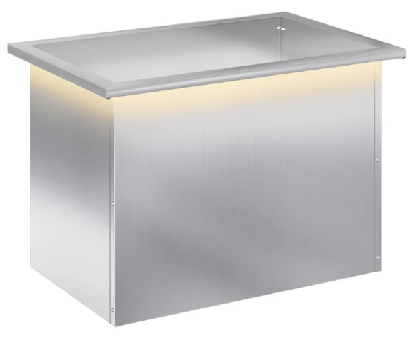 Led-es kerti virágláda Ezüst 40 x 60 x 40 cm Horganyzott Acél