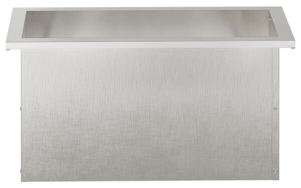 Led-es kerti virágláda Ezüst 30 x 80 x 30 cm Rozsdamentes Acél