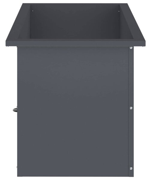 Led-es kerti virágláda 2 db Antracit 40 x 80 x 40 cm Acél