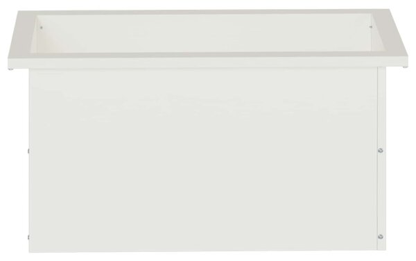 Led-es kerti virágláda 2 db Fehér 30 x 60 x 30 cm Acél