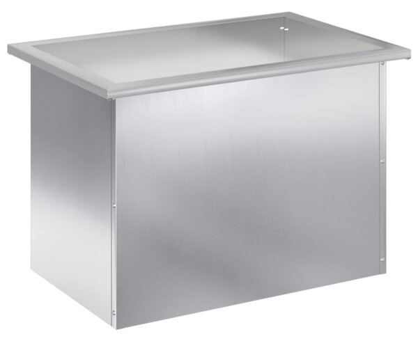 Led-es kerti virágláda Ezüst 40 x 60 x 40 cm Horganyzott Acél