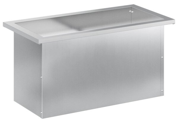 Led-es kerti virágláda Ezüst 30 x 60 x 30 cm Horganyzott Acél