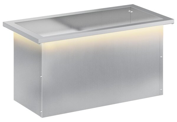Led-es kerti virágláda Ezüst 30 x 60 x 30 cm Horganyzott Acél