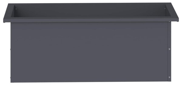 Led-es kerti virágláda 2 db Antracit 30 x 80 x 30 cm Acél