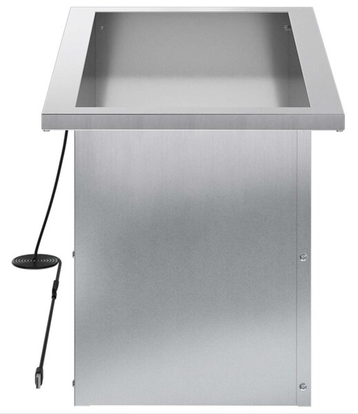 Led-es kerti virágláda Ezüst 30 x 60 x 30 cm Horganyzott Acél