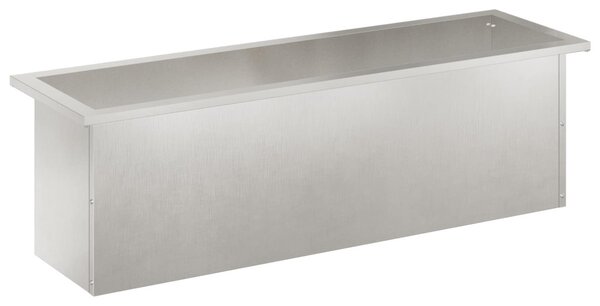 Led-es kerti virágláda Ezüst 30 x 100 x 30 cm Rozsdamentes Acél