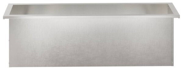 Led-es kerti virágláda Ezüst 30 x 100 x 30 cm Rozsdamentes Acél