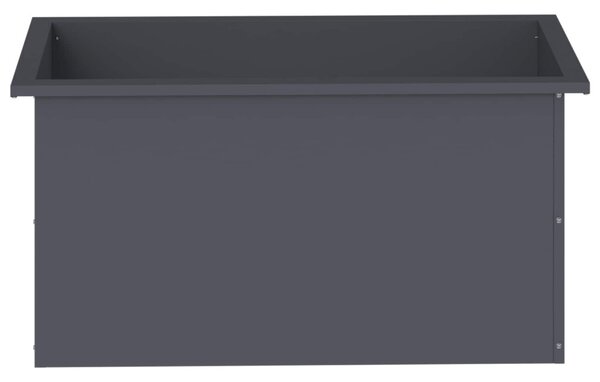 Led-es kerti virágláda 2 db Antracit 40 x 80 x 40 cm Acél