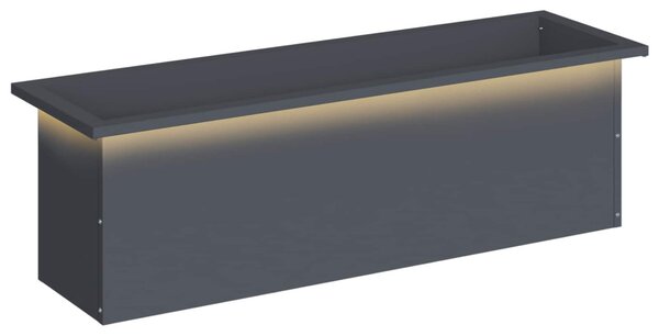Led-es kerti virágláda Antracit 30 x 100 x 30 cm Acél
