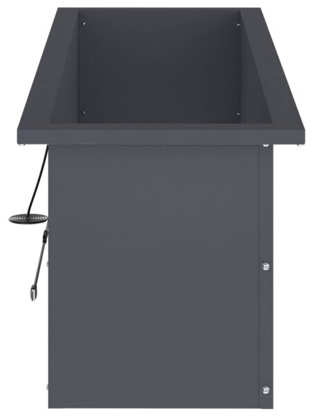 Led-es kerti virágláda Antracit 30 x 100 x 30 cm Acél