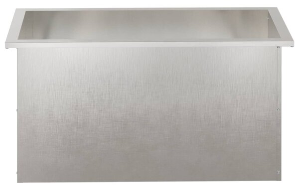 Led-es kerti virágláda 2 db Ezüst 40 x 80 x 40 cm