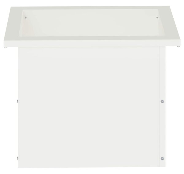 Led-es kerti virágláda Fehér 30 x 40 x 30 cm Acél
