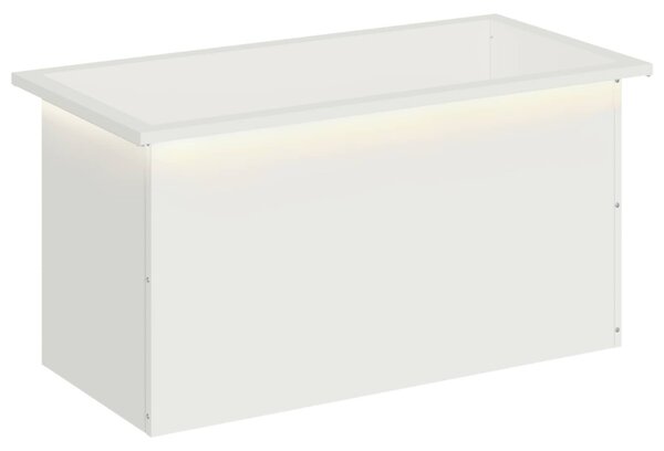 Led-es kerti virágláda Fehér 40 x 80 x 40 cm Acél