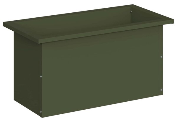 Led-es kerti virágláda Olajzöld 30 x 60 x 30 cm Acél