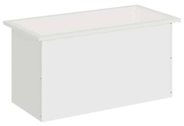 Led-es kerti virágláda Fehér 40 x 80 x 40 cm Acél