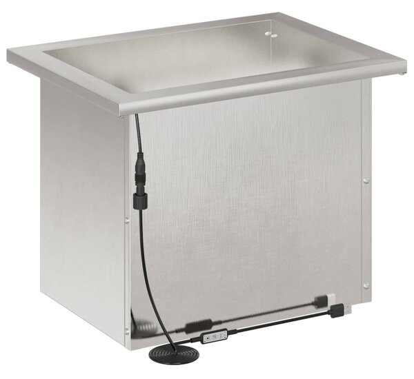 Led-es kerti virágláda 2 db Ezüst 30 x 40 x 30 cm
