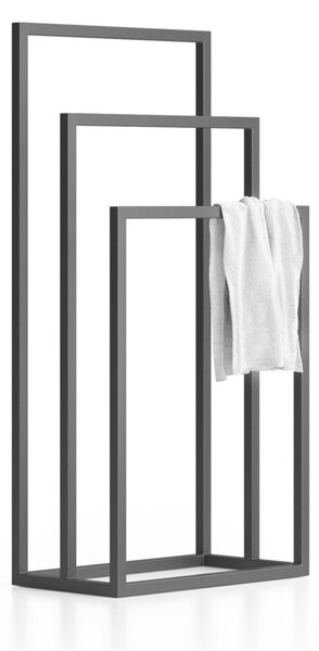 Regnis kiegészítők, 3 karos fém fekete törölközőtartó, matt fekete, REGNIS/ST-3/BLACK