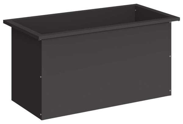 Led-es kerti virágláda Fekete 40 x 80 x 40 cm Acél