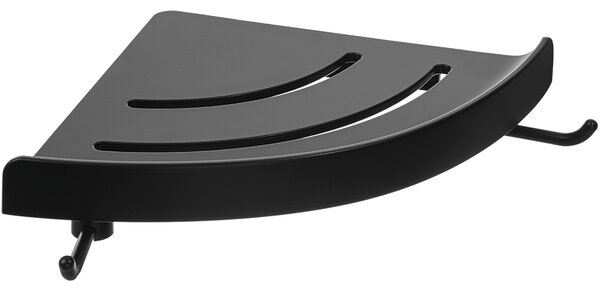 Kuchinox APO, sarok fali polc éllel 244x244x48 mm, fekete matt, LAV-AKA_704T