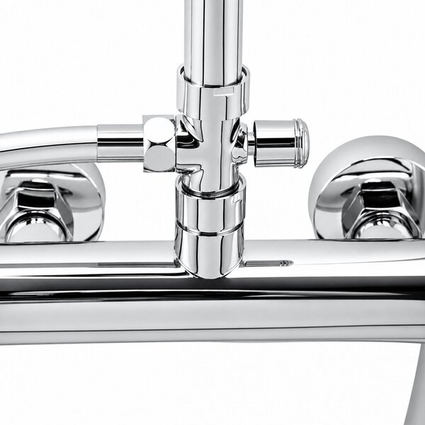 Erga Dubai, zuhanyszett csapteleppel és fejzuhannyal 23 cm, króm, ERG-YKA-BP.DUBAJ23-CHR