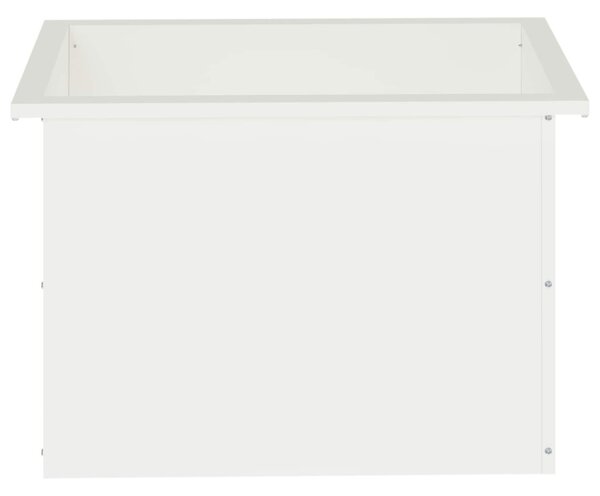 Led-es kerti virágláda 2 db Fehér 40 x 60 x 40 cm Acél