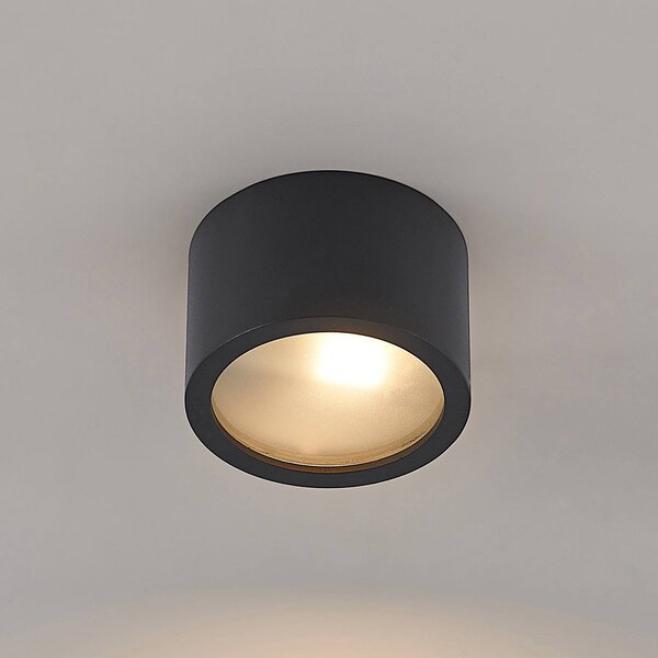 Arcchio Nieva downlight, G9, fekete, kerek, Ø 10cm, fém, dimmelhető, Fekete, Folyosó, Alumínium, Modern