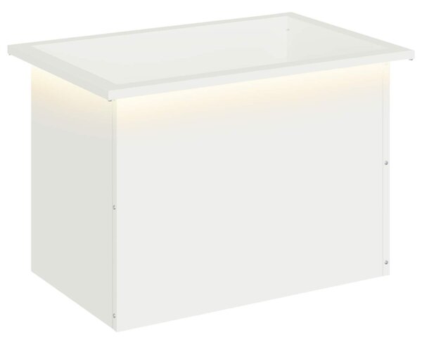 Led-es kerti virágláda Fehér 40 x 60 x 40 cm Acél