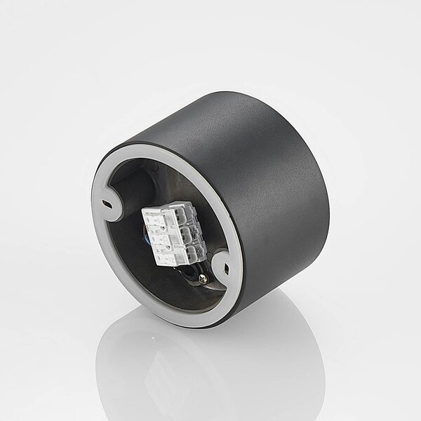 Arcchio Nieva downlight, G9, fekete, kerek, Ø 10cm, fém, dimmelhető, Fekete, Folyosó, Alumínium, Modern