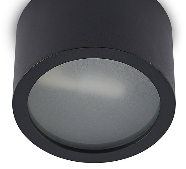 Arcchio Nieva downlight, G9, fekete, kerek, Ø 10cm, fém, dimmelhető, Fekete, Folyosó, Alumínium, Modern