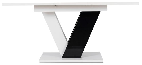 JAKS Clark étkezőasztal 120 cm fekete fehér gloss glamour