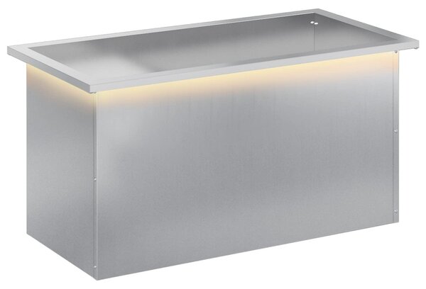 Led-es kerti virágláda Ezüst 40 x 80 x 40 cm Horganyzott Acél