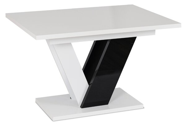 JAKS Clark étkezőasztal 120 cm fekete fehér gloss glamour