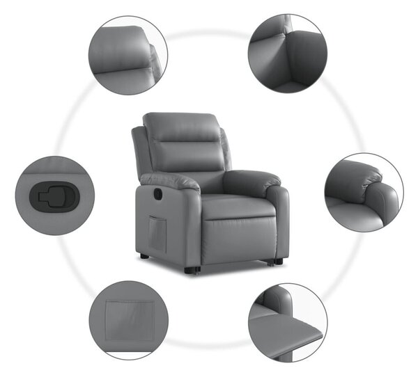 Relax Fotel Elektromos Emelővel - Szürke