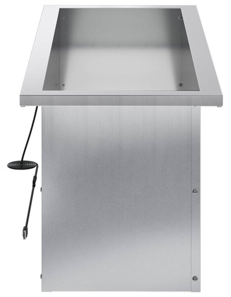 Led-es kerti virágláda 2 db Ezüst 30 x 80 x 30 cm
